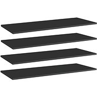 Additional shelves 4 pcs black high gloss 100x40x1,5cm chipboard 805416 - Shelf