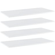 Additional shelves 4 pcs white high gloss 100x50x1,5 cm chipboard 805423 - Shelf