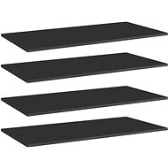 Additional shelves 4 pcs black high gloss 100x50x1,5cm chipboard 805424 - Shelf