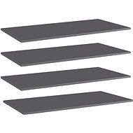 Additional shelves 4 pcs grey high gloss 100x50x1,5 cm chipboard 805425 - Shelf