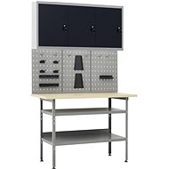 Work desk with three wall panels and one cabinet 3053431 - Workbench