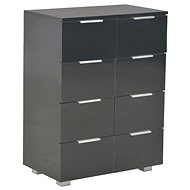 High gloss black sideboard 60 x 35 x 76 cm chipboard 283713 - Sideboard