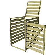 Single bin shelter 240 l impregnated wood 42269 - Bin Shed