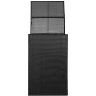 Polyrattan bin shelter black 76 x 78 x 120 cm 44242 - Bin Shed