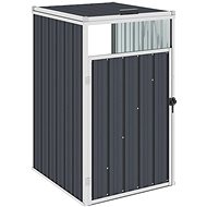 Bin shelter anthracite 72 x 81 x 121 cm steel 46275 - Bin Shed