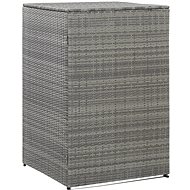 Bin shelter angular 76 x 78 x 120 cm polyrattan 46731 - Bin Shed