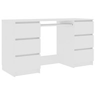 Desk white 140 x 50 x 77 cm chipboard 800810 - Writing Desk