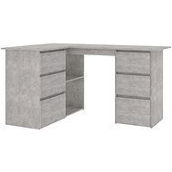 Corner desk grey 145 x 100 x 76 cm chipboard 801091 - Writing Desk