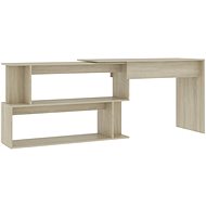 Corner desk oak sonoma 200 x 50 x 76 cm chipboard 801101 - Writing Desk