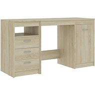 Desk sonoma oak 140 x 50 x 76 cm chipboard 3054783 - Writing Desk