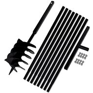 Earth drill with handle 200 mm, with extensions 9 m, steel 270536 - Auger Bit