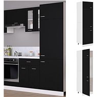 Shumee Kitchen cabinet for built-in fridge 802539 black - Cupboard