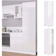 Shumee Kitchen cabinet for built-in fridge 802543 white with gloss - Cupboard