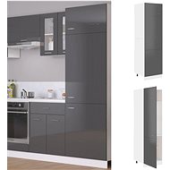 Shumee Kitchen cabinet for built-in fridge 802545 grey with gloss - Cupboard