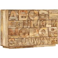 Cabinet Alphabet with 6 drawers 120x35x79 cm solid mangrove 247712 - Cabinet