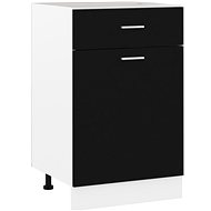 Shumee Lower kitchen cabinet with drawer 801221 black - Cupboard