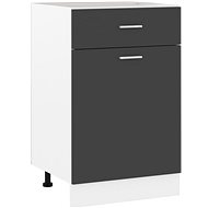 Shumee Lower kitchen cabinet with drawer 801222 grey - Cupboard