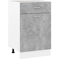 Shumee Lower kitchen cabinet with drawer 801224 concrete grey - Cupboard