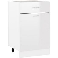 Shumee Lower kitchen cabinet with drawer 801225 white high gloss - Cupboard
