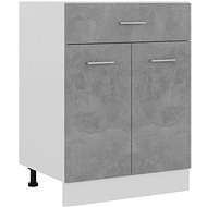 Shumee Lower kitchen cabinet with drawer 801232 concrete grey - Cupboard
