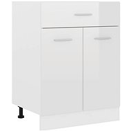 Shumee Lower kitchen cabinet with drawer 801233 white high gloss - Cupboard