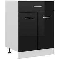 Shumee Lower kitchen cabinet with drawer 801234 black high gloss - Cupboard