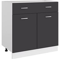 Shumee Lower kitchen cabinet with drawer 801238 grey - Cupboard