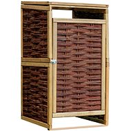 Dumpster shelter pine wood and wicker - Bin Shed