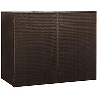 Double bin shelter 153x78x120 cm polyrattan - Bin Shed