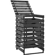 Painted pine wood trash can shelter - Bin Shed
