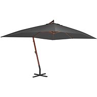 Cantilever parasol with wooden pole 400 x 300 cm - Sun Umbrella