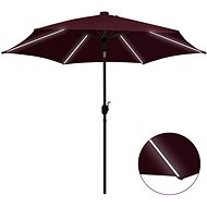 Parasol with LED lights aluminium pole 300 cm - Sun Umbrella