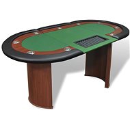 Poker table for 10 players, dealer zone + chip holder - Desk