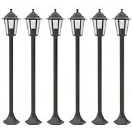 Garden column lamps 6 pcs E27 110 cm aluminium - Garden Lighting