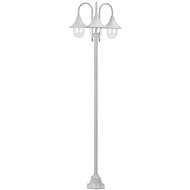 Garden column lamp with arms E27 220 cm aluminium - Garden Lighting
