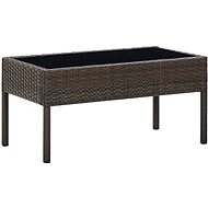 Zahradní stůl 75 x 40 x 37 cm polyratan - Zahradní stůl