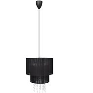 Hanging crystal chandelier with round shade - Chandelier