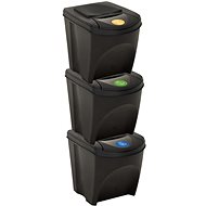 Stackable Waste Bins, Anthracite - Rubbish Bin