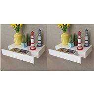 Floating wall shelf with drawer 2 pcs - Shelf
