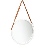 Nástěnné zrcadlo s popruhem 50 cm bílé - Mirror
