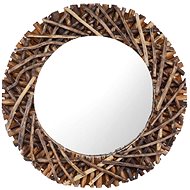 Nástěnné zrcadlo 60 cm teak kulaté - Mirror