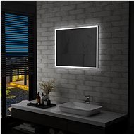Koupelnové nástěnné zrcadlo s LED osvětlením 80 x 60 cm - Zrcadlo