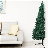 Umelý vianočný pol stromček so stojanom zelený 180 cm PVC - Vianočný stromček