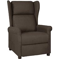 Polohovací křeslo tmavě hnědé textil, 329644 - Křeslo