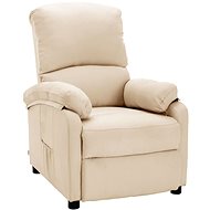 Polohovací křeslo krémové textil, 324078 - Křeslo