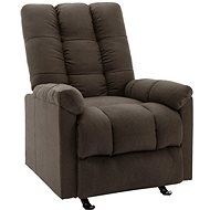 Polohovací křeslo tmavě hnědé textil, 321405 - Křeslo