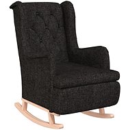 Rocking chair with rubberwood legs black textile, 329407 - Rocking Chair