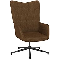 Relaxační křeslo hnědé textil, 327570 - Křeslo