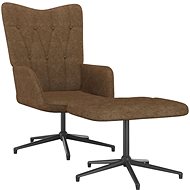 Relaxační křeslo se stoličkou taupe textil, 327587 - Křeslo