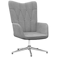 Relaxační křeslo světle šedé textil, 327589 - Křeslo